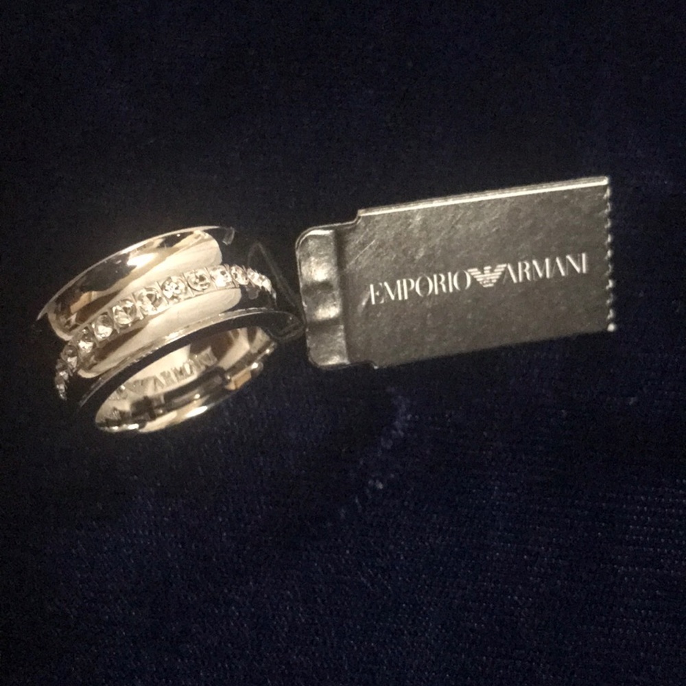 STERLING SILVER EMPORIO ARMANI UNISEX RING